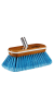 Premium Medium Wash Brush - Synthetic Wood Block W/Bumper (Blue)