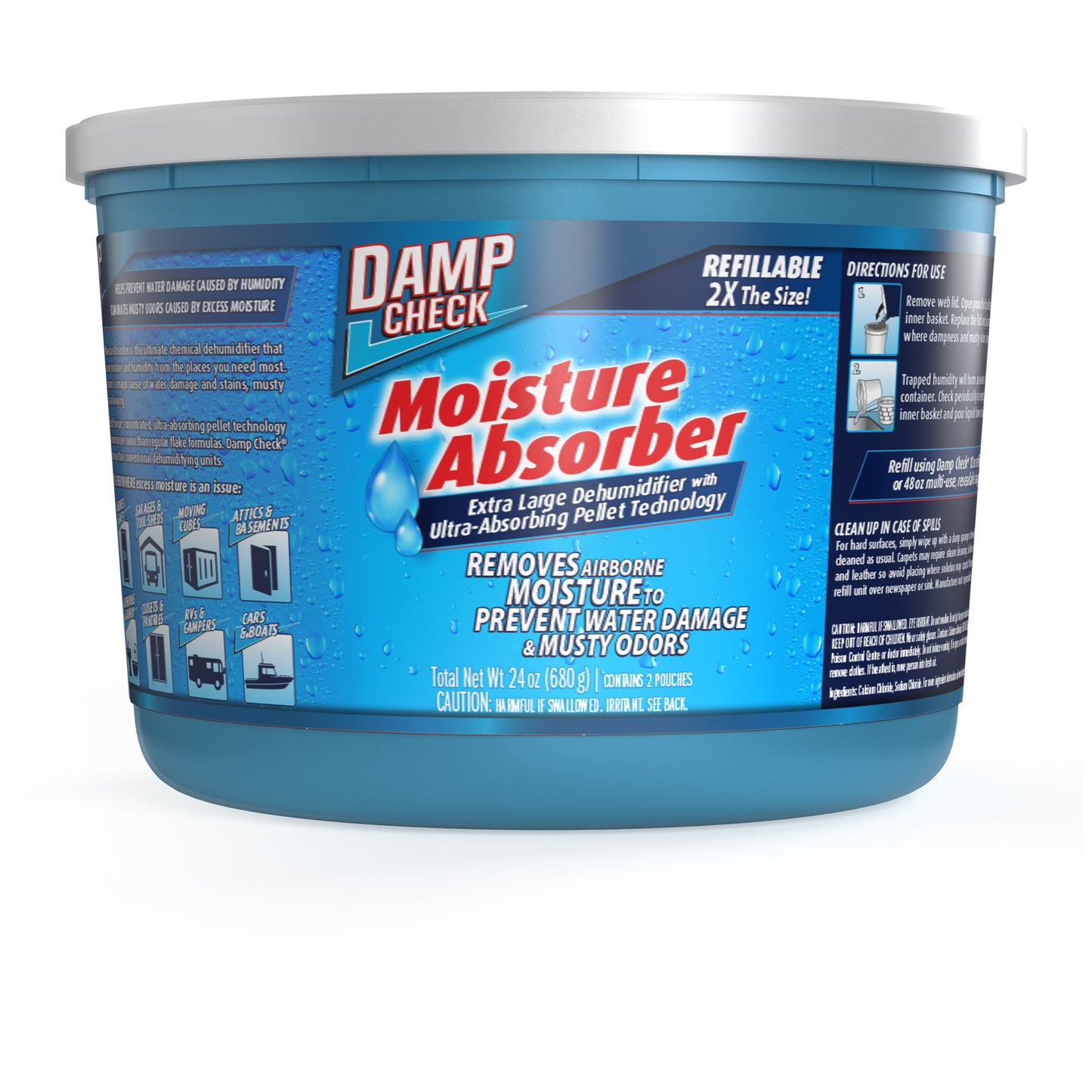 Damp Check Moisture Absorber – XL Dehumidifier for Odor & Damp Control