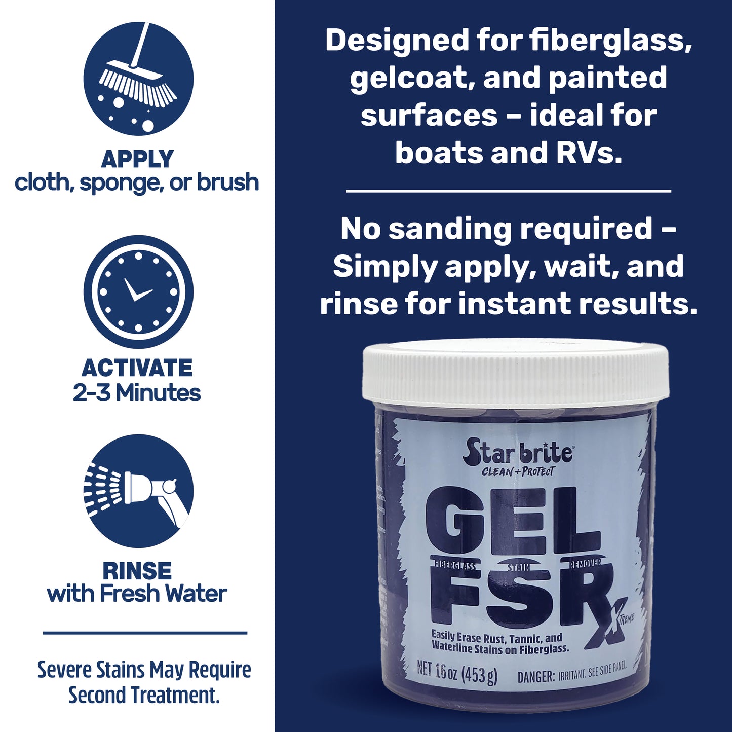 GEL FSR Xtreme Fiberglass Stain Remover