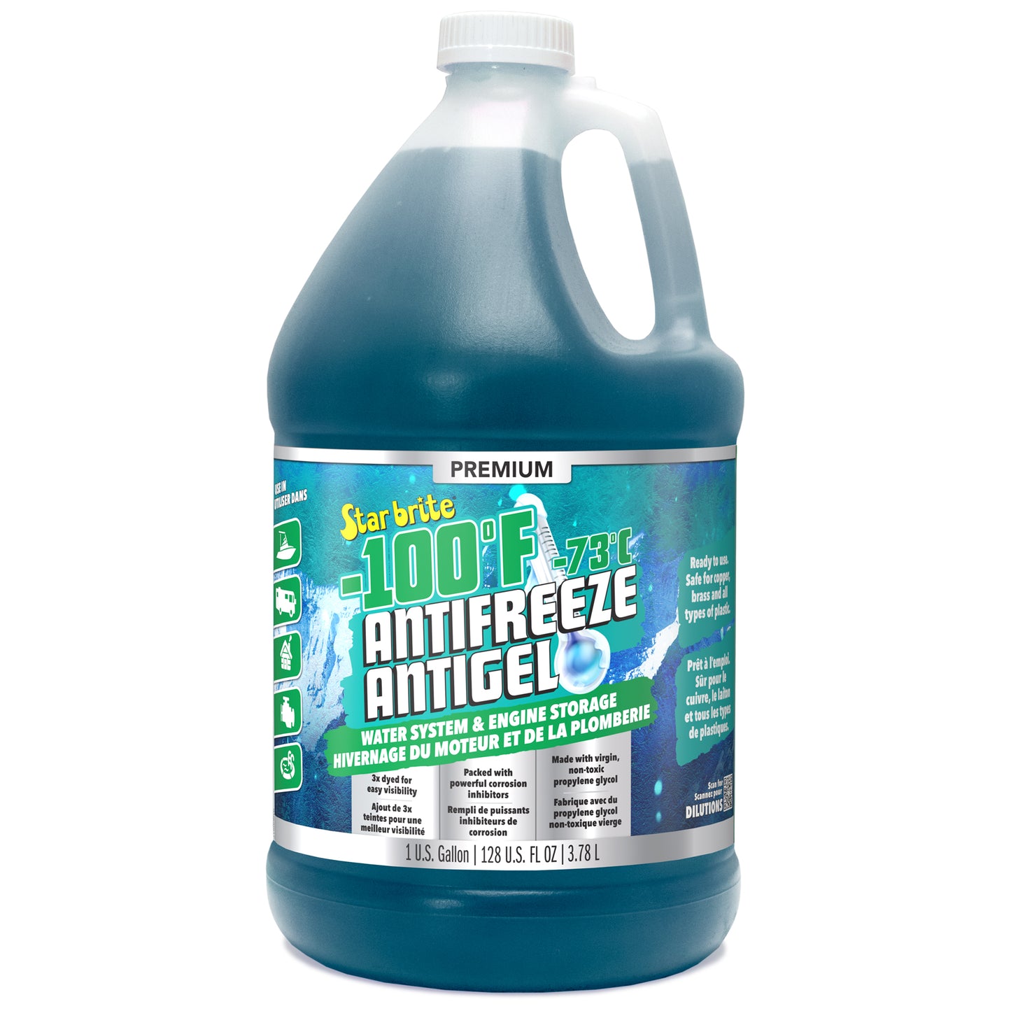 -100°F Antifreeze for RV, Boat & Water System, Non-Toxic PG