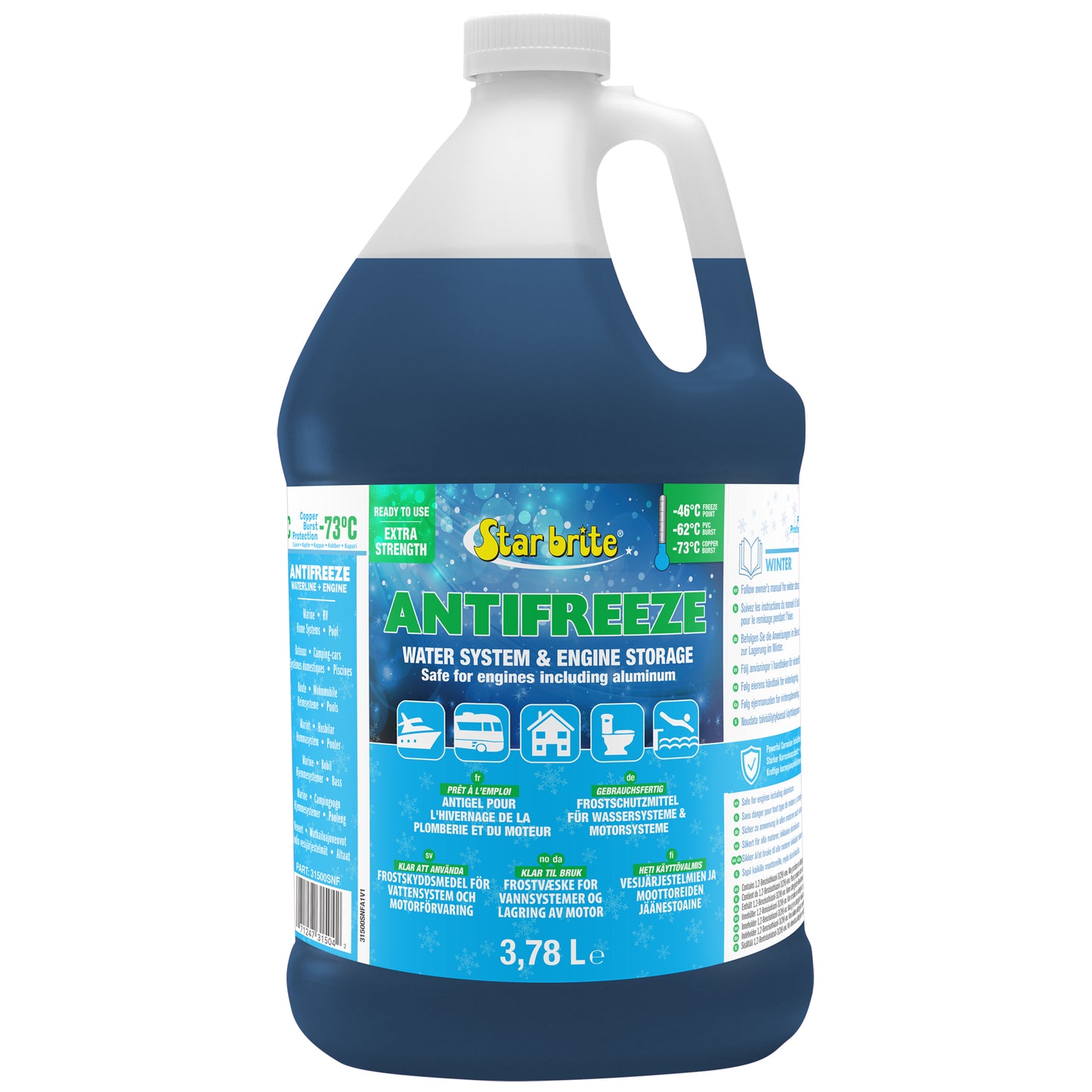 -100°F Antifreeze for RV, Boat & Water System, Non-Toxic PG