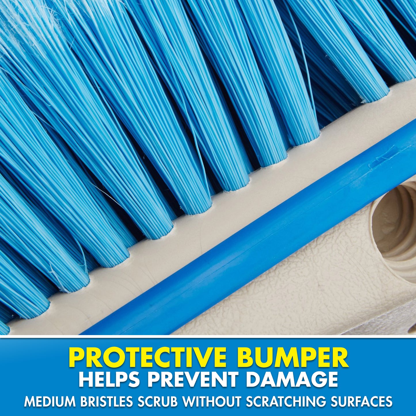 Deluxe Medium Wash 8" Brush Head with Bumper - Dual Connections