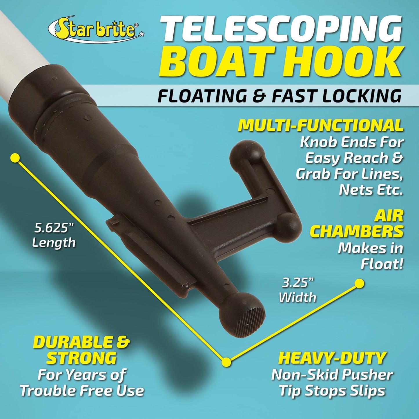 Telescoping Boat Hook – Floating, Extends 4.5 to 8 ft. - Star brite Distributing, LLC