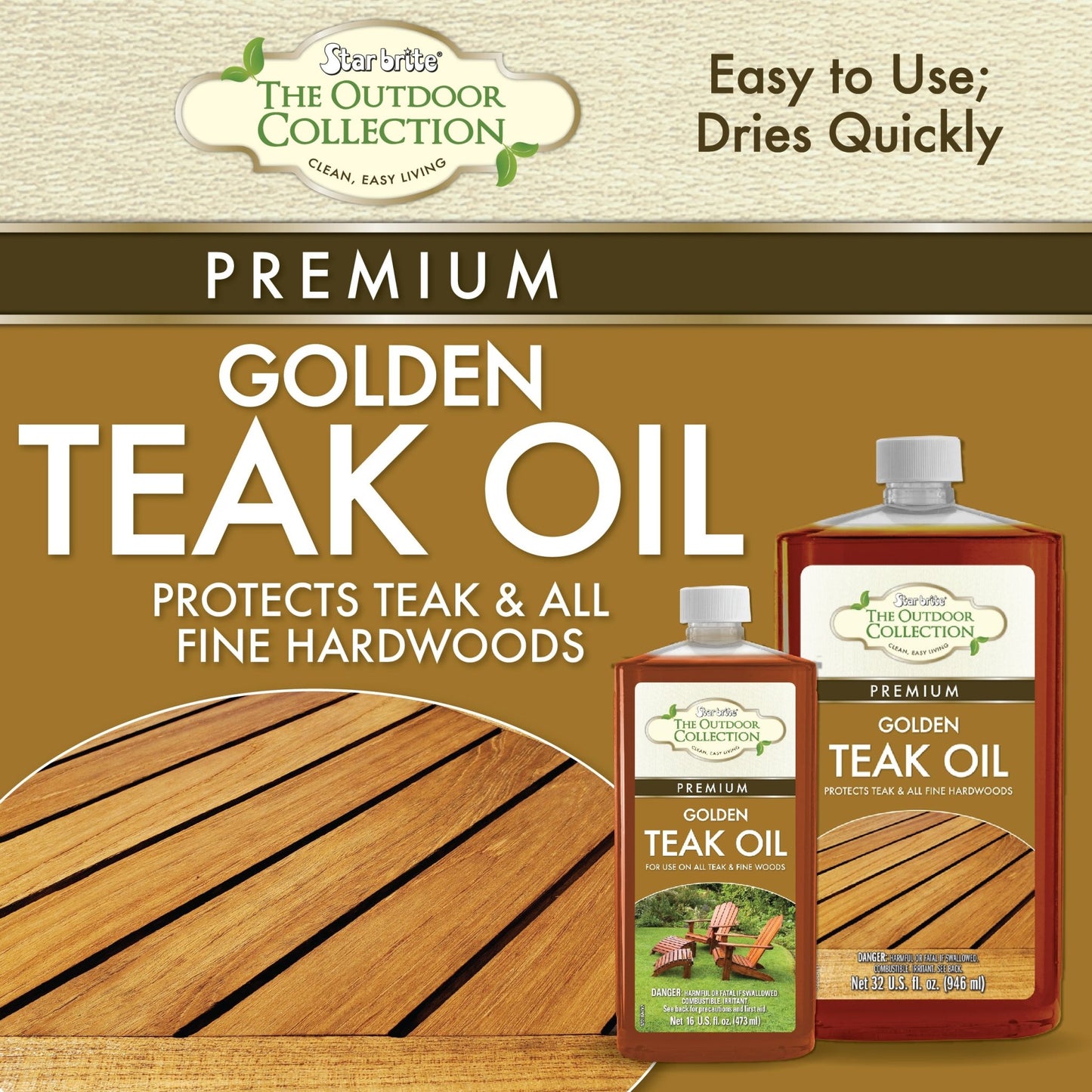 The Outdoor Collection Premium Teak Oil - Star brite Distributing, LLC