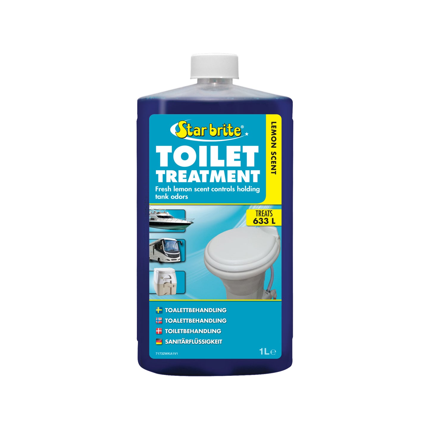 Instant Fresh Toilet Treatment - Lemon Scent, Biodegradable Formula - Star brite Distributing, LLC