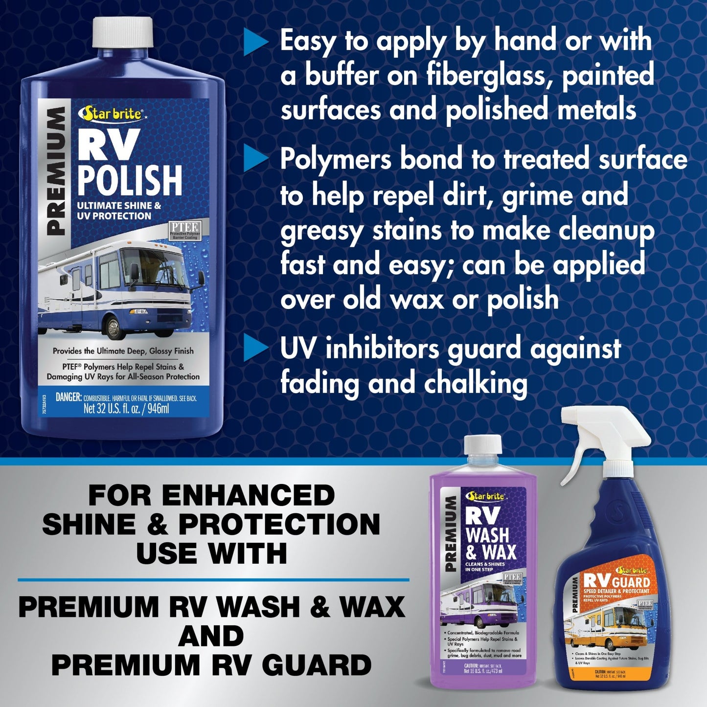 Premium RV Polish - Fiberglass, Painted Surfaces, Metals - Star brite Distributing, LLC