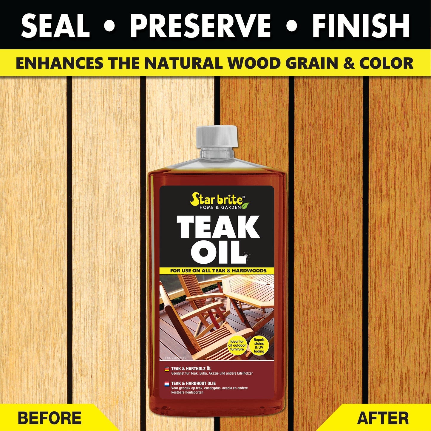 Teak Care Kit - Cleaner, Brightener Spray & Teak Oil - Star brite Distributing, LLC