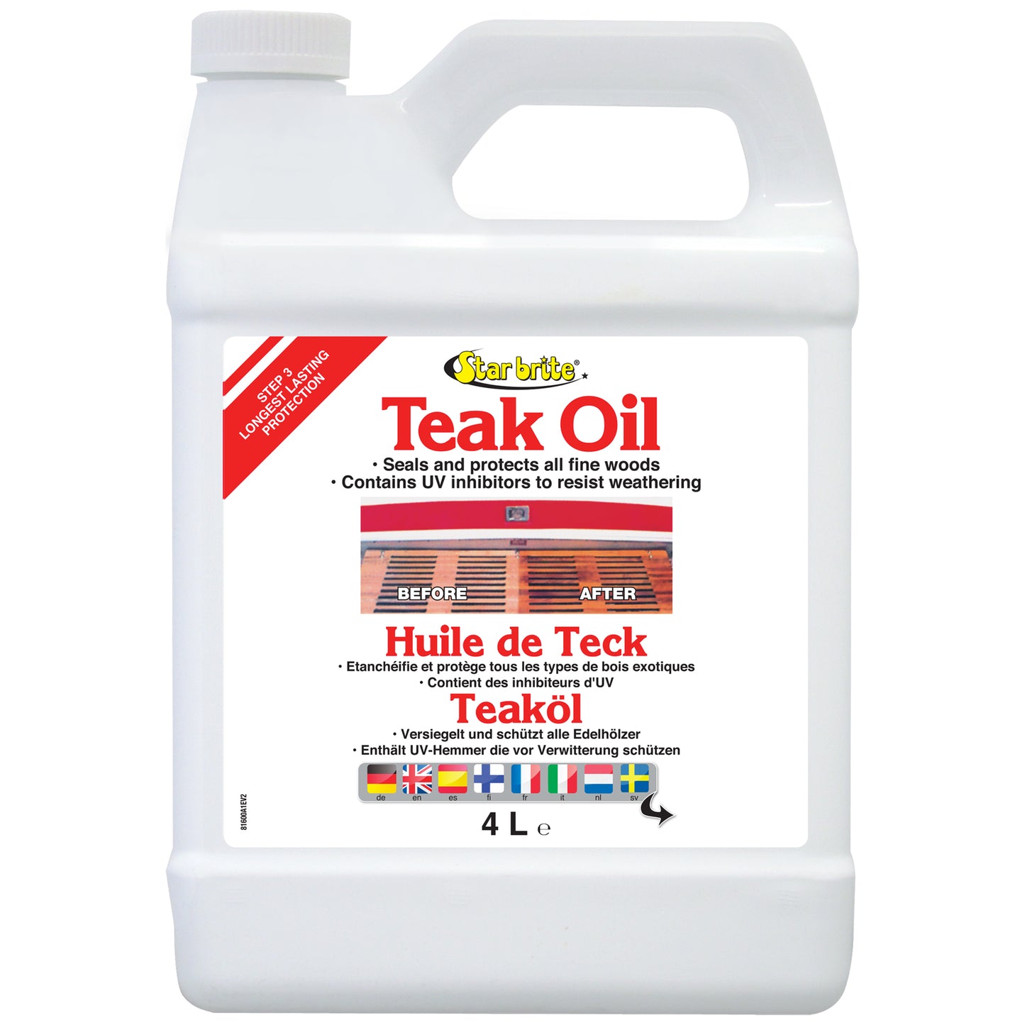 Teak Oil - Long Lasting, Penetrating, Sealer, & Preserver With UV Inhibitors - Star brite Distributing, LLC