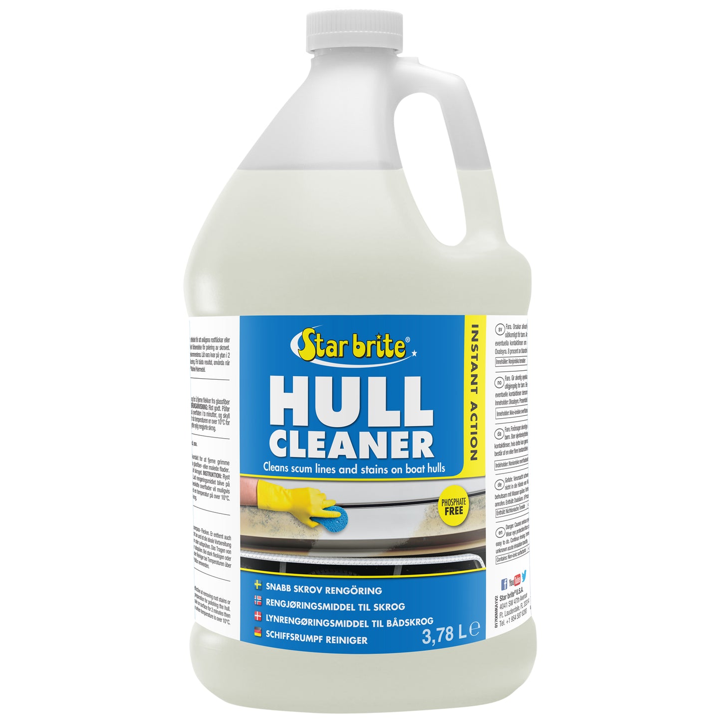 Instant Hull Cleaner - Wipe On, Rinse Off Formula - Star brite Distributing, LLC