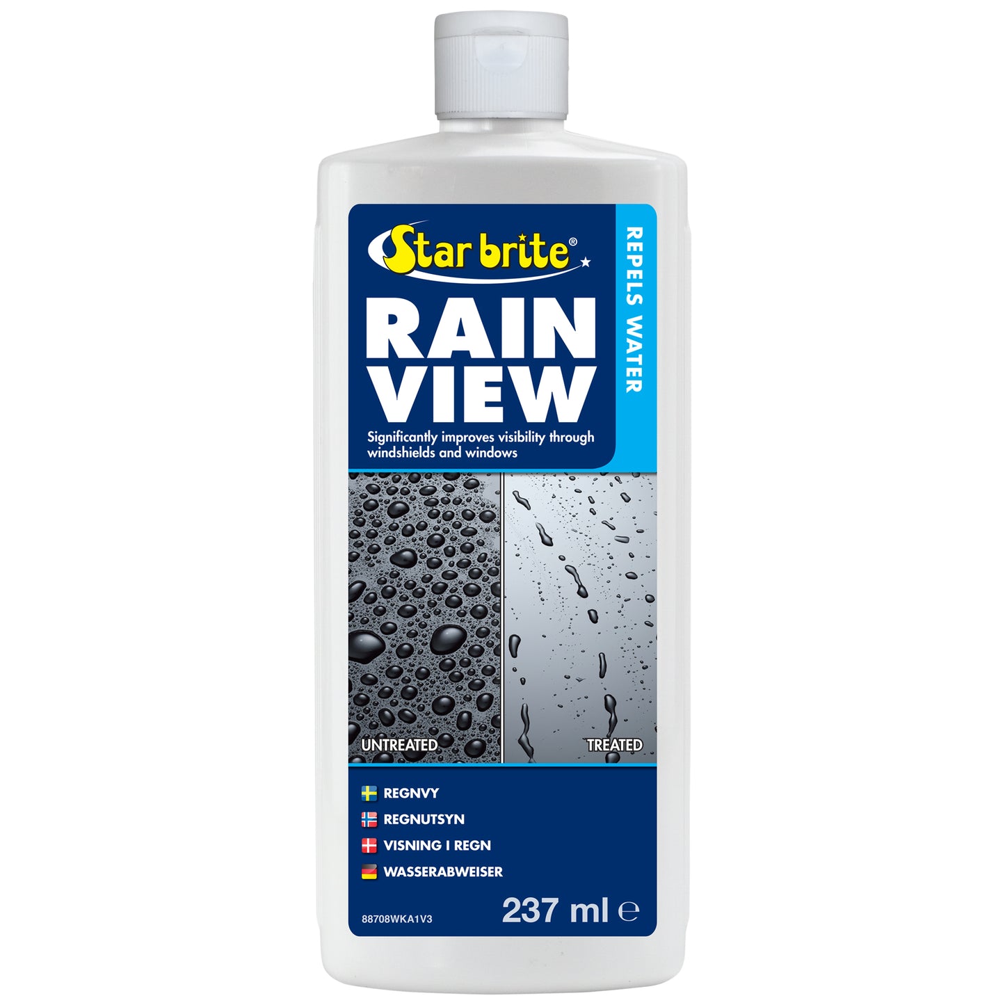 Rain View - Rain Repellent for Windshields and Windows - Star brite Distributing, LLC