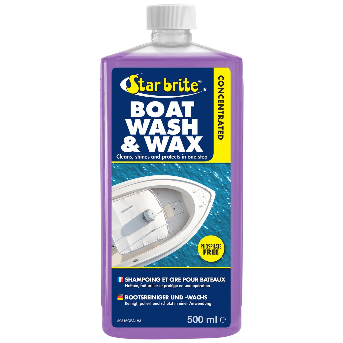 Boat Wash & Wax - Heavy Duty Concentrate - Blueberry Scent - Star brite Distributing, LLC