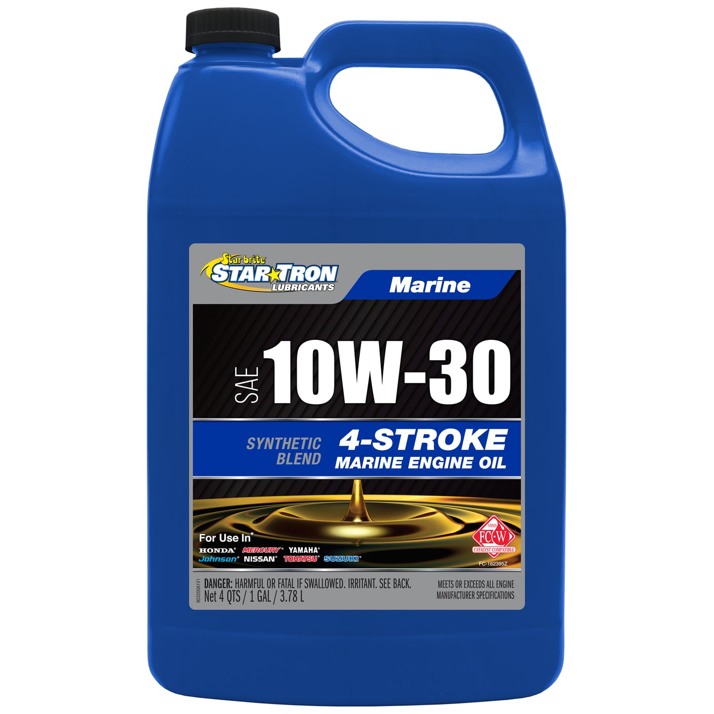 Star Tron 10W - 30 Synthetic Blend Marine Oil – 4 - Stroke Engine Protection - Star brite Distributing, LLC
