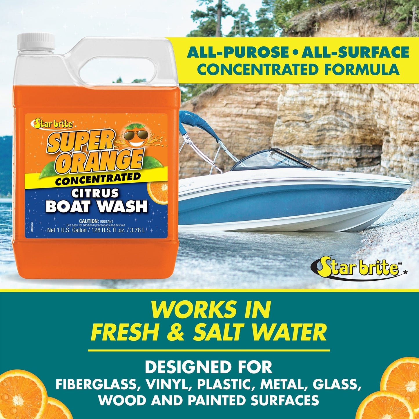 Super Orange Citrus Boat Wash Concentrate - Star brite Distributing, LLC