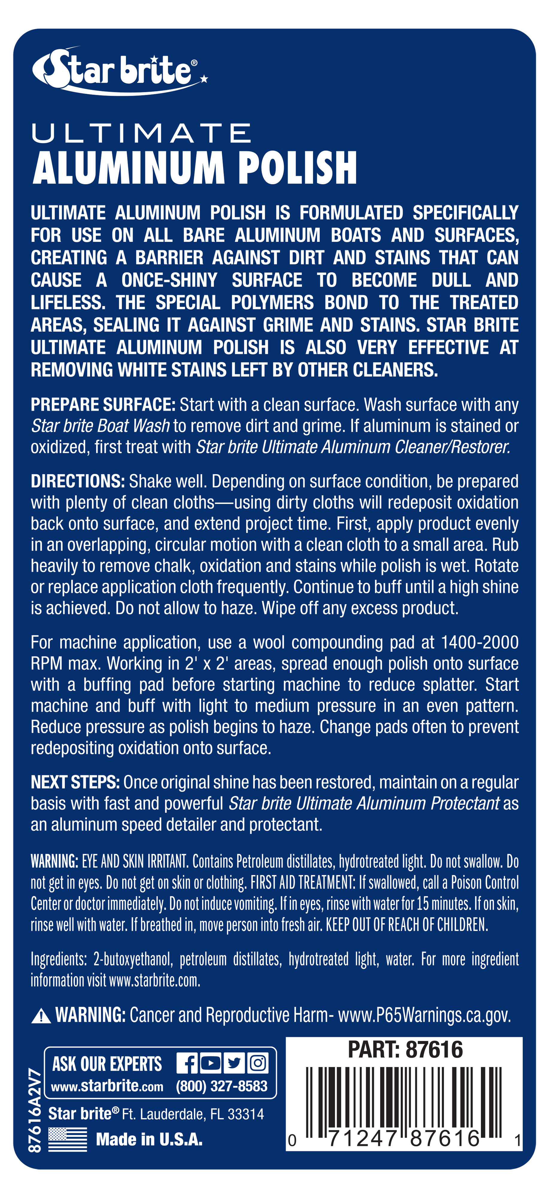 STARBRITE Ultimate Aluminum Boat Cleaner, 64 oz. 87764