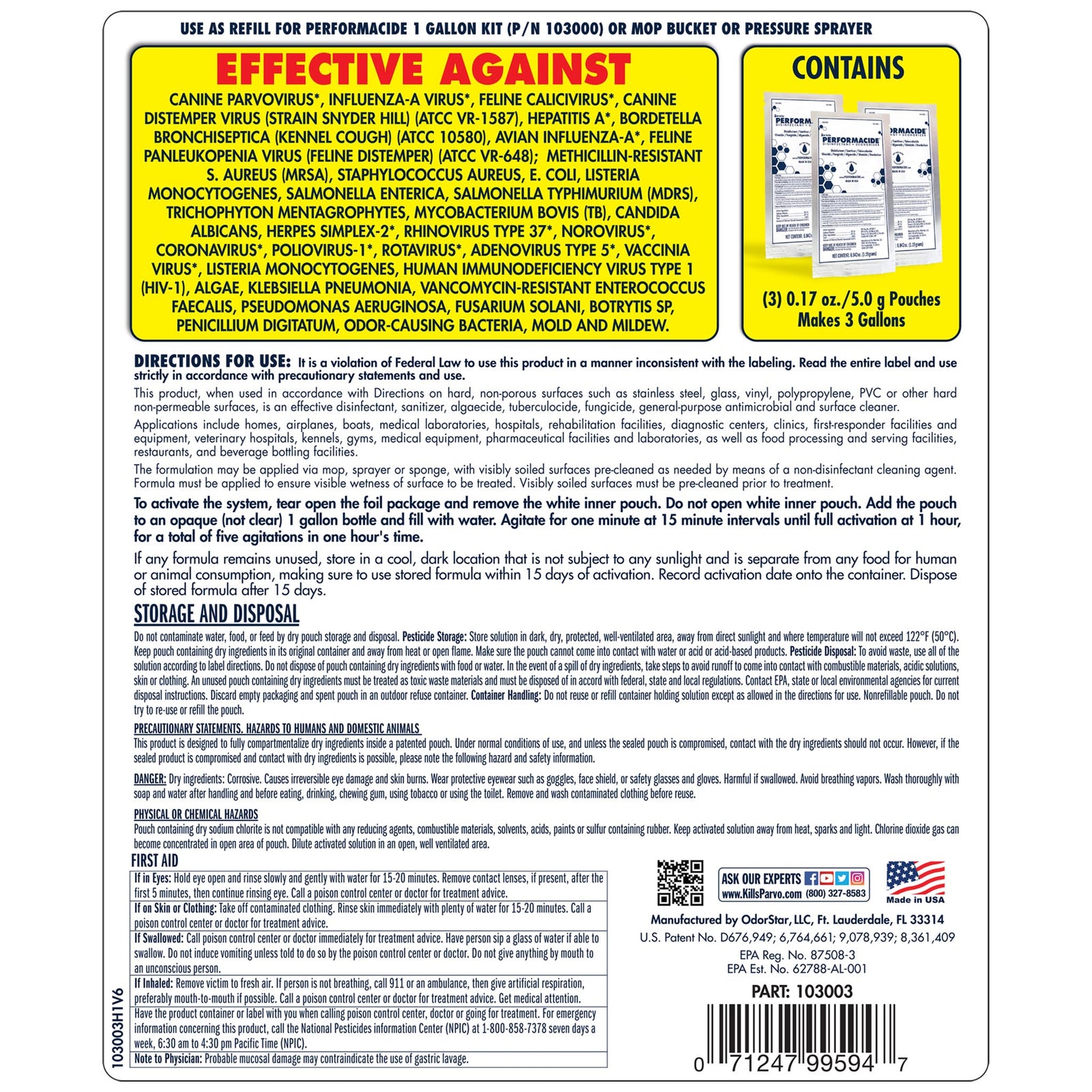 Performacide - Kills Parvo Virus - Star brite Distributing, LLC