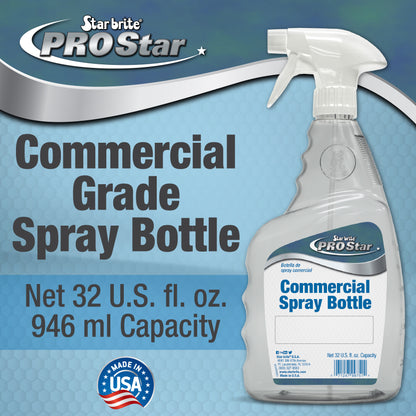 PRO 32 Oz Commercial-Grade Spray Bottle - Adjustable Nozzle