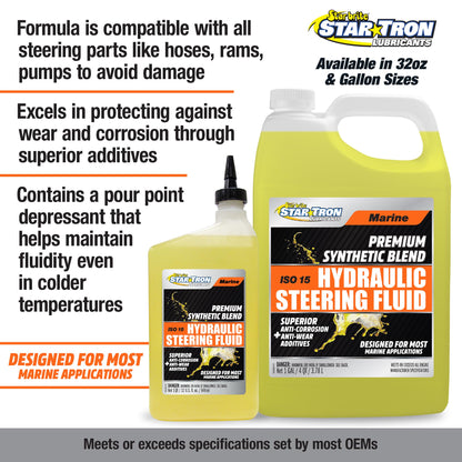 Hydraulic Steering Fluid – ISO 15 Marine Synthetic Blend - Star brite Distributing, LLC