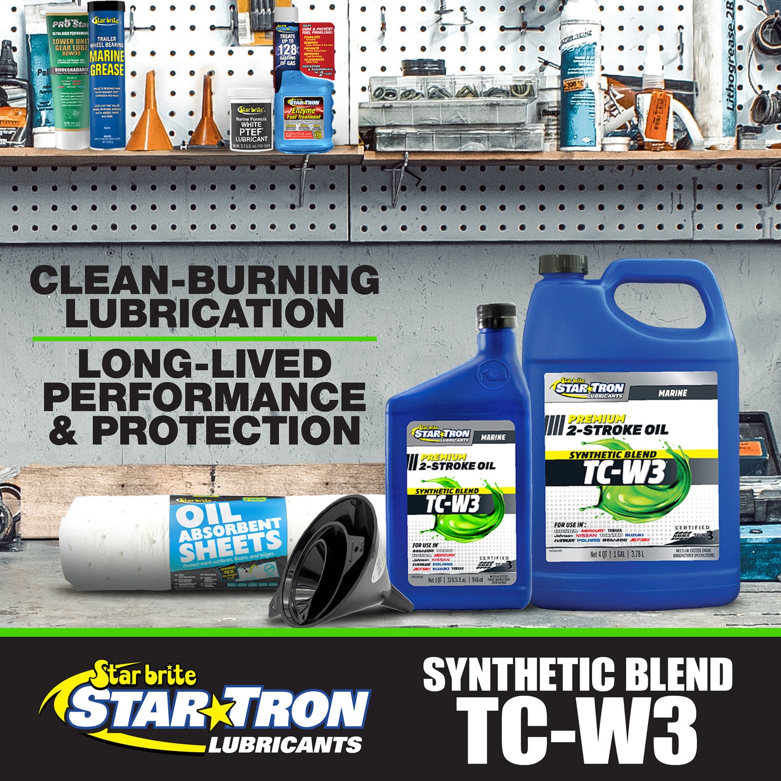 2-Stroke Premium Marine Oil Synthetic Blend TC-W3