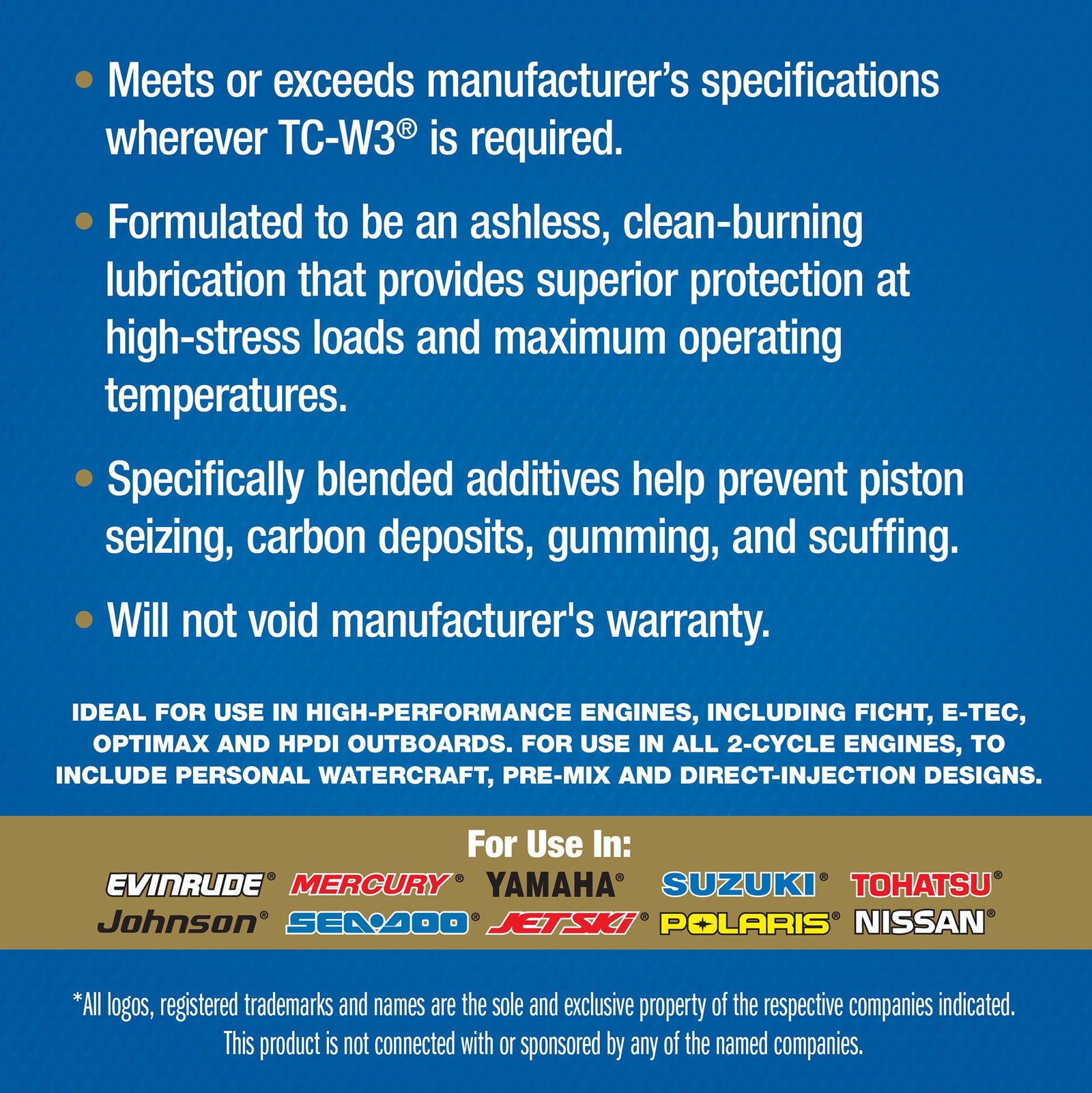 2-Stroke Premium Marine Oil Synthetic Blend TC-W3
