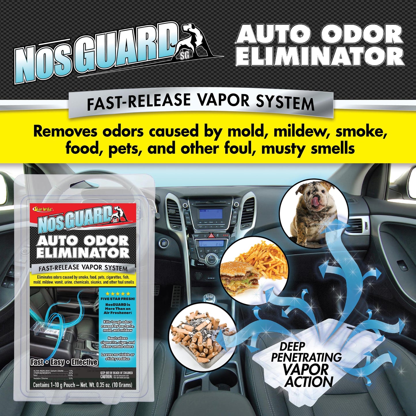 NosGUARD Auto Odor Eliminator - Quick - Action Vapor System - Star brite Distributing, LLC