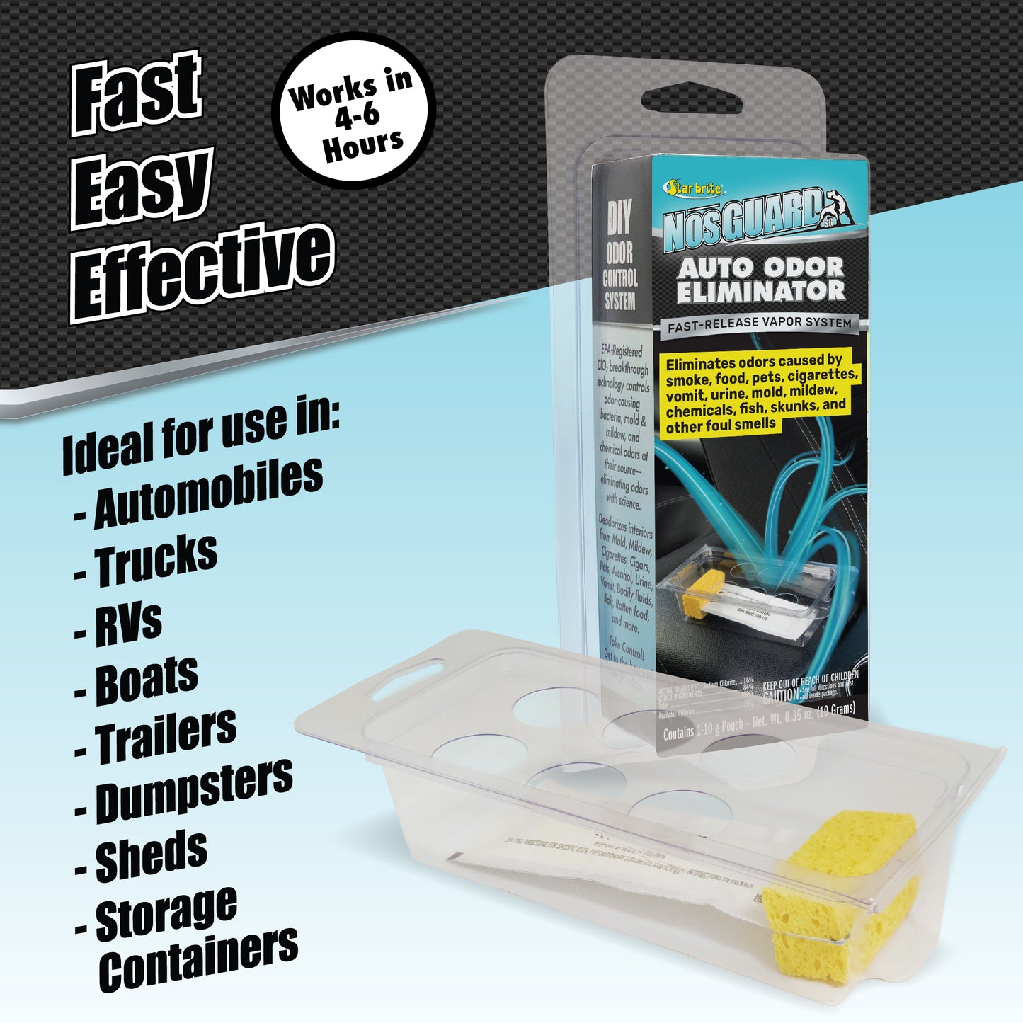 NosGUARD Auto Odor Eliminator - Quick-Action Vapor System