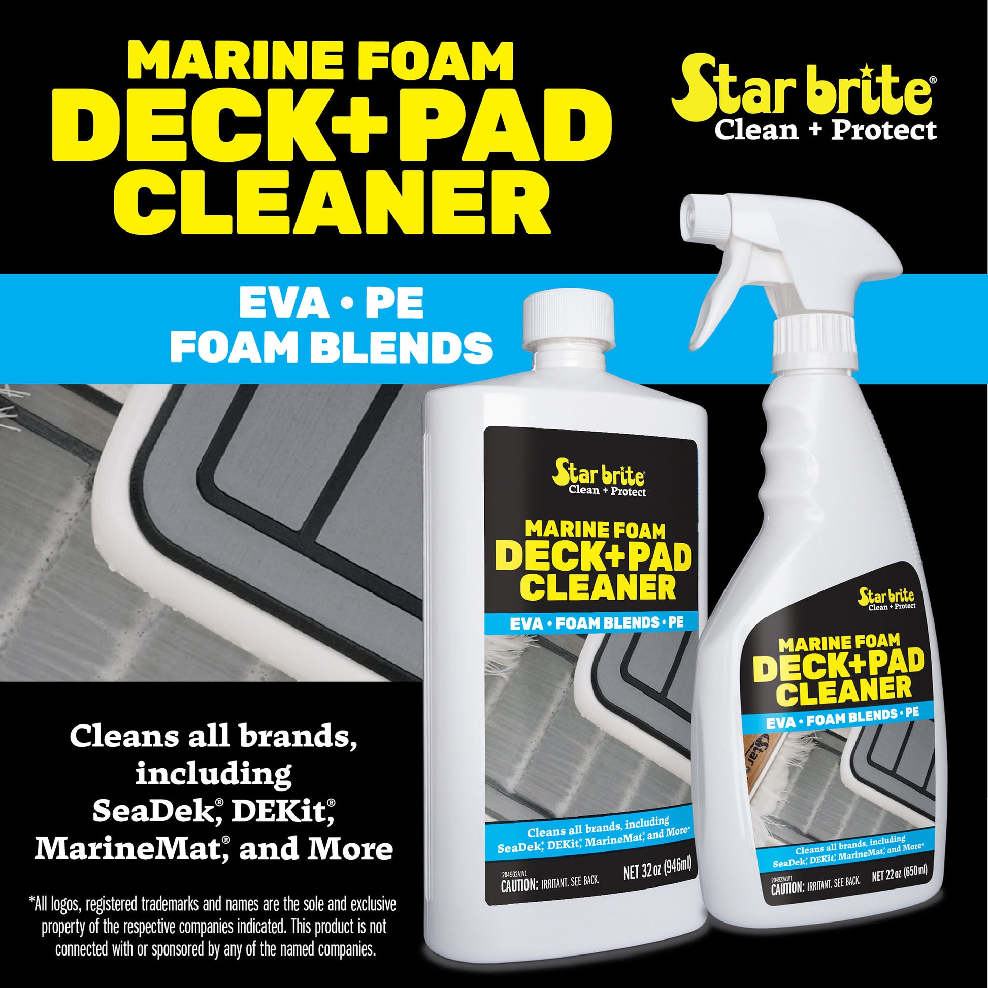 Marine Foam Deck + Pad Cleaner – EVA Foam Spray Cleaner - Star brite Distributing, LLC