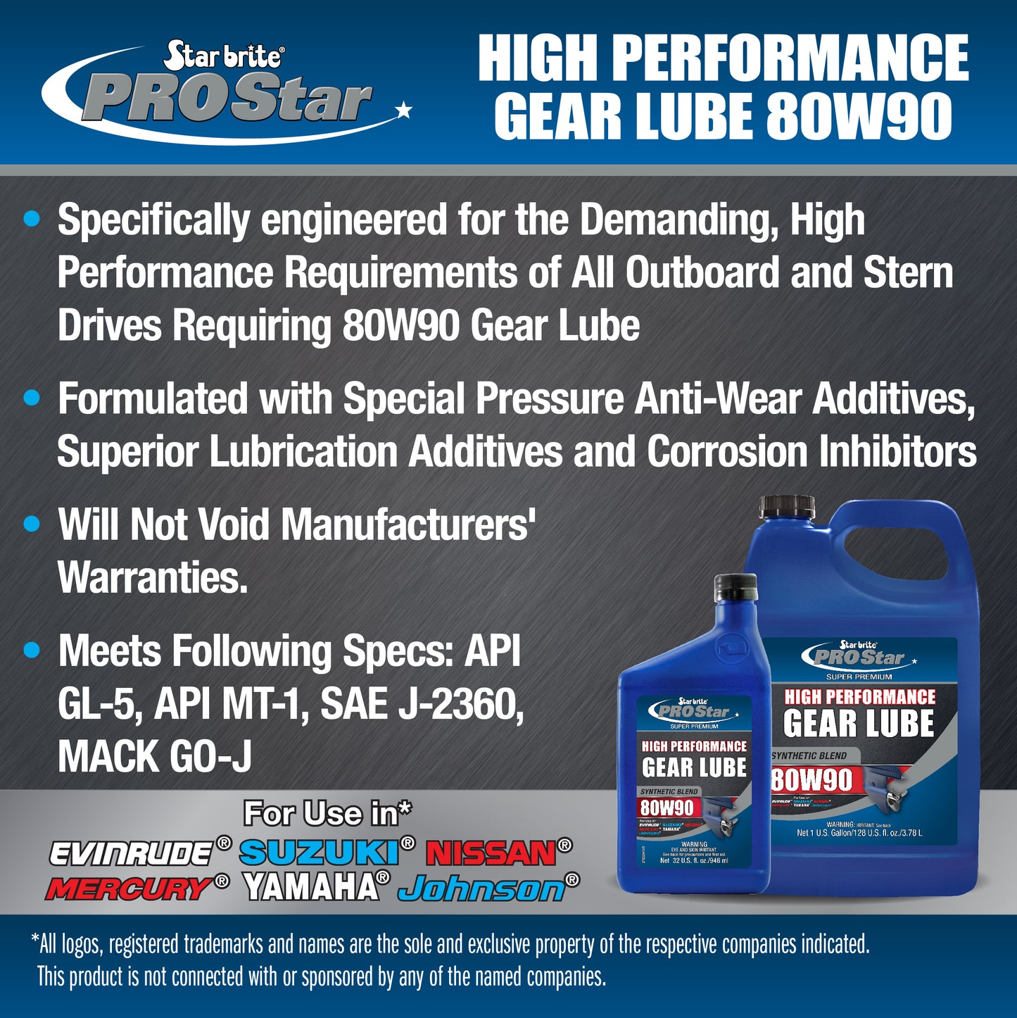 PRO Star Synthetic Blend Lower 80W-90 Unit Gear Lube