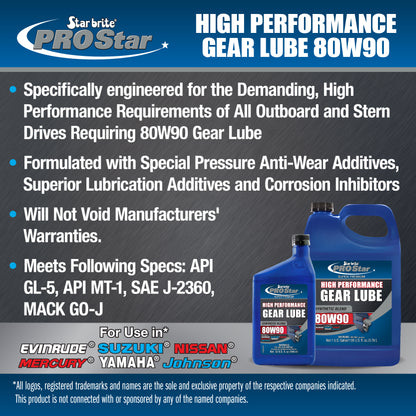 PRO Star Synthetic Blend Lower 80W-90 Unit Gear Lube