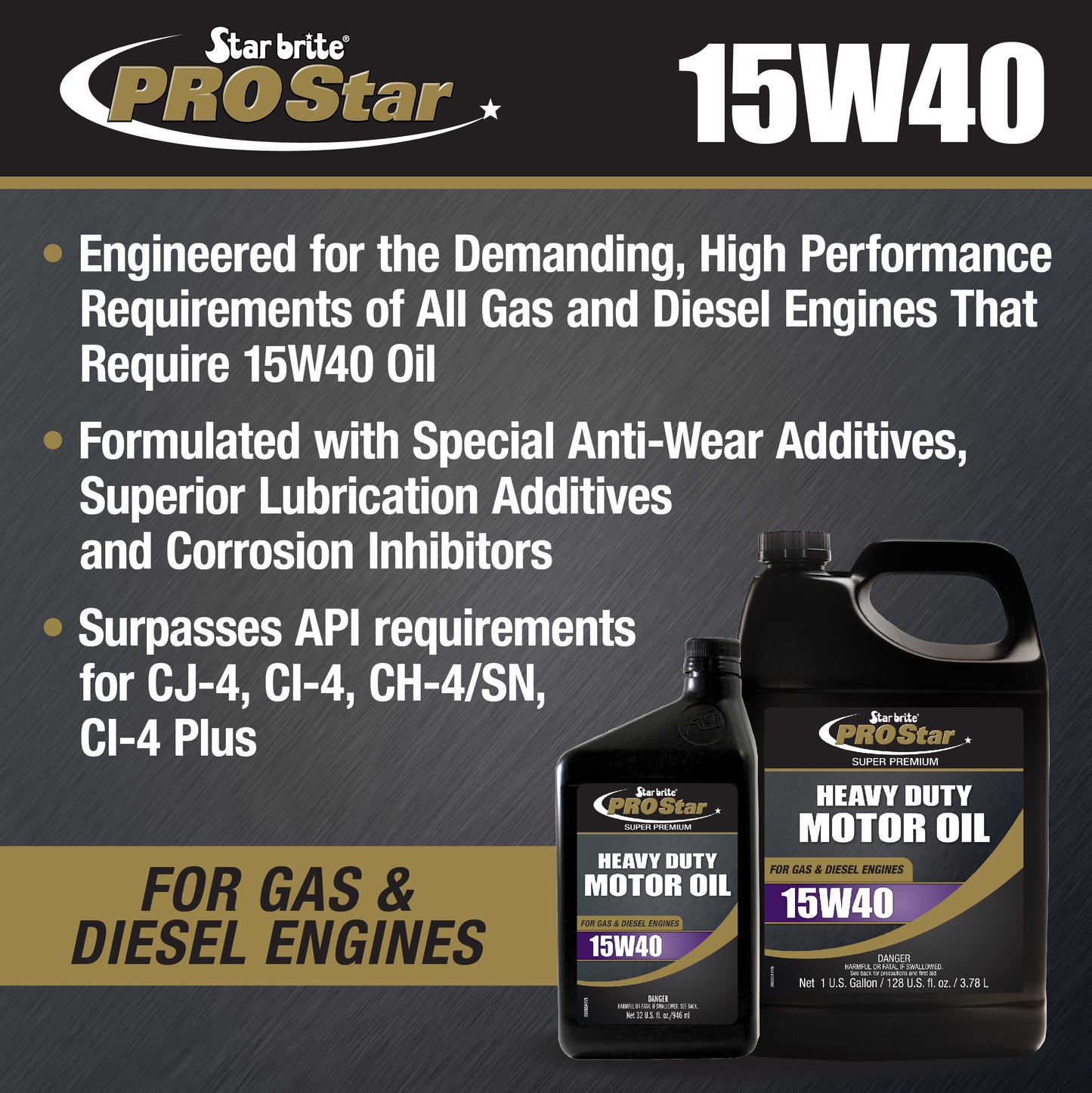 Pro Star Super Premium Oil SAE 15W-40 - High Performance
