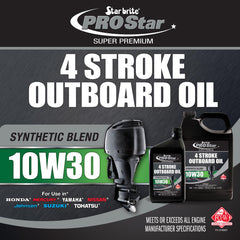 4-Stroke Premium Marine Oil Synthetic Blend SAE 10W-30