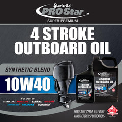 4-Stroke Premium Marine Oil Synthetic Blend SAE 10W-40