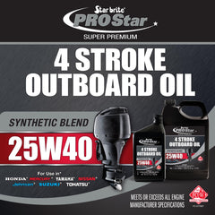 4-Stroke Premium Marine Oil Synthetic Blend SAE 25W-40