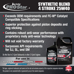 4-Stroke Premium Marine Oil Synthetic Blend SAE 25W-40