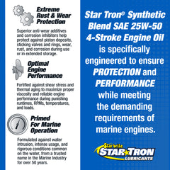 4-Stroke Premium Marine Oil Synthetic Blend SAE 25W-50
