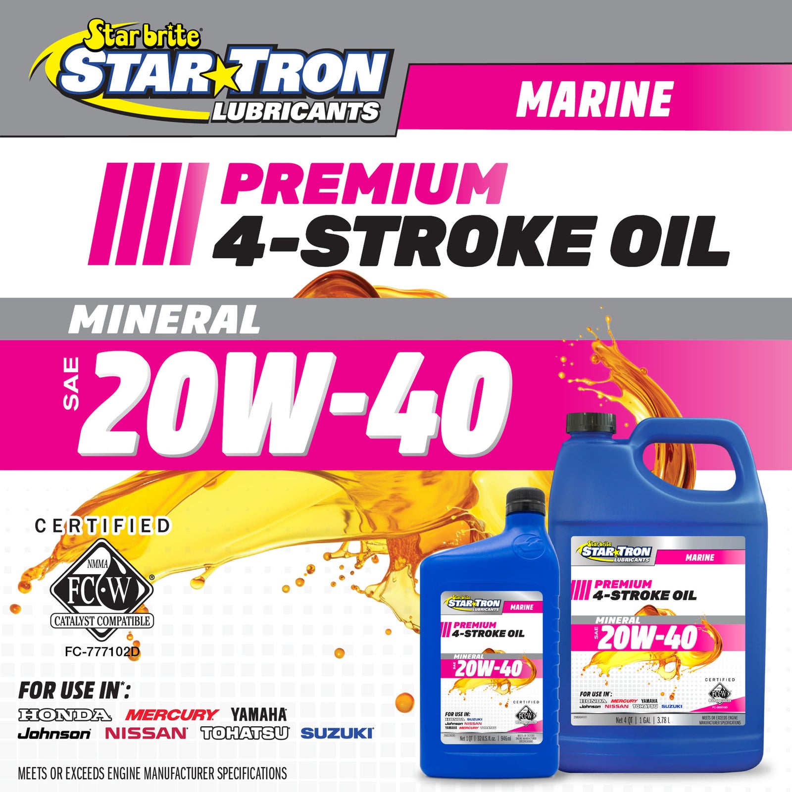 4-Stroke Marine Engine Oil 20W-40
