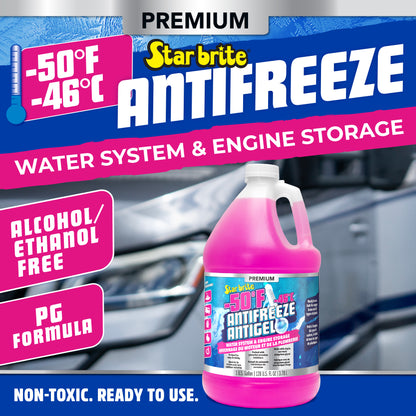 -50°F Premium Antifreeze for RV, Boat & Water System, Non-Toxic