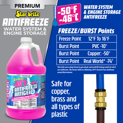 -50°F Premium Antifreeze for RV, Boat & Water System, Non-Toxic