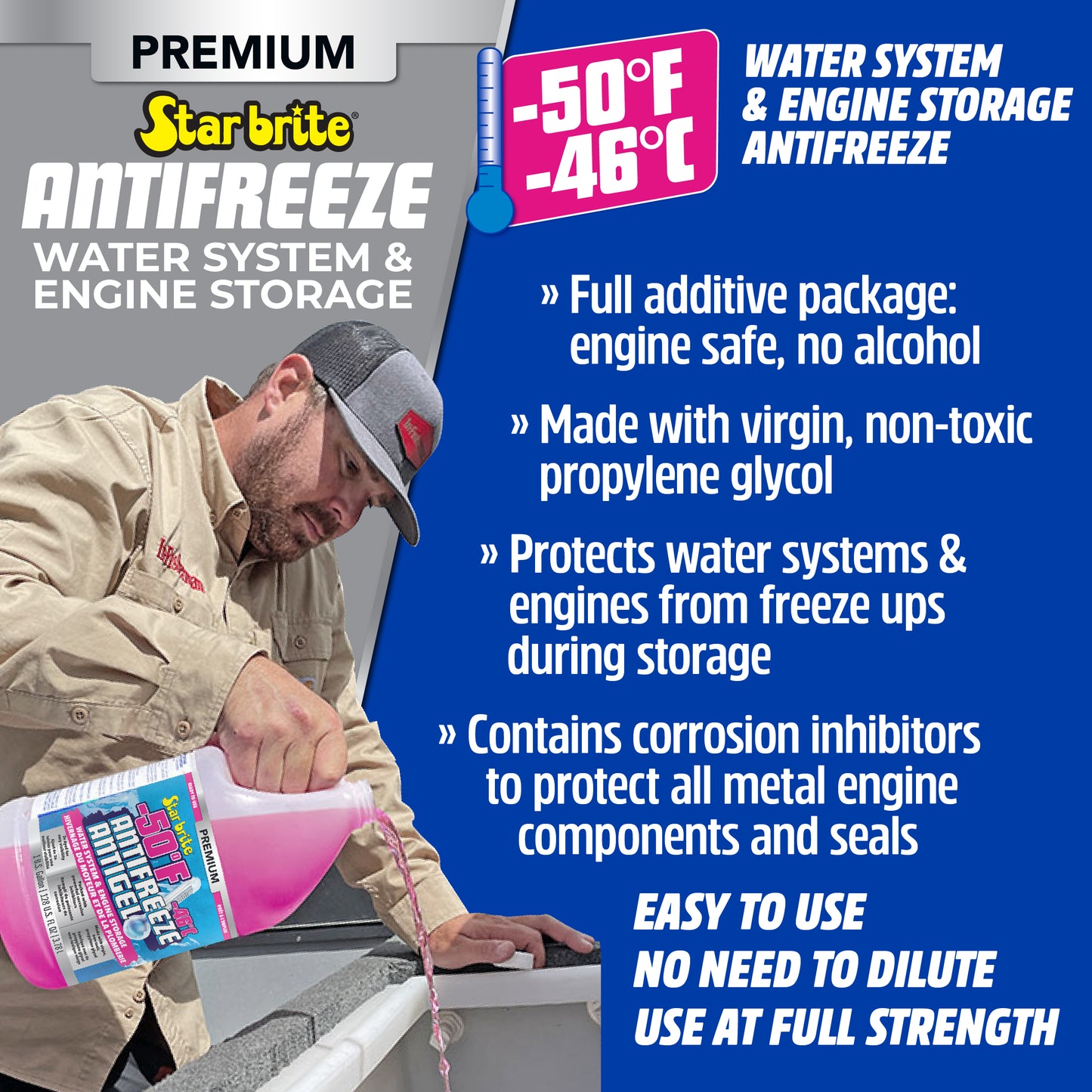 -50°F Premium Antifreeze for RV, Boat & Water System, Non-Toxic