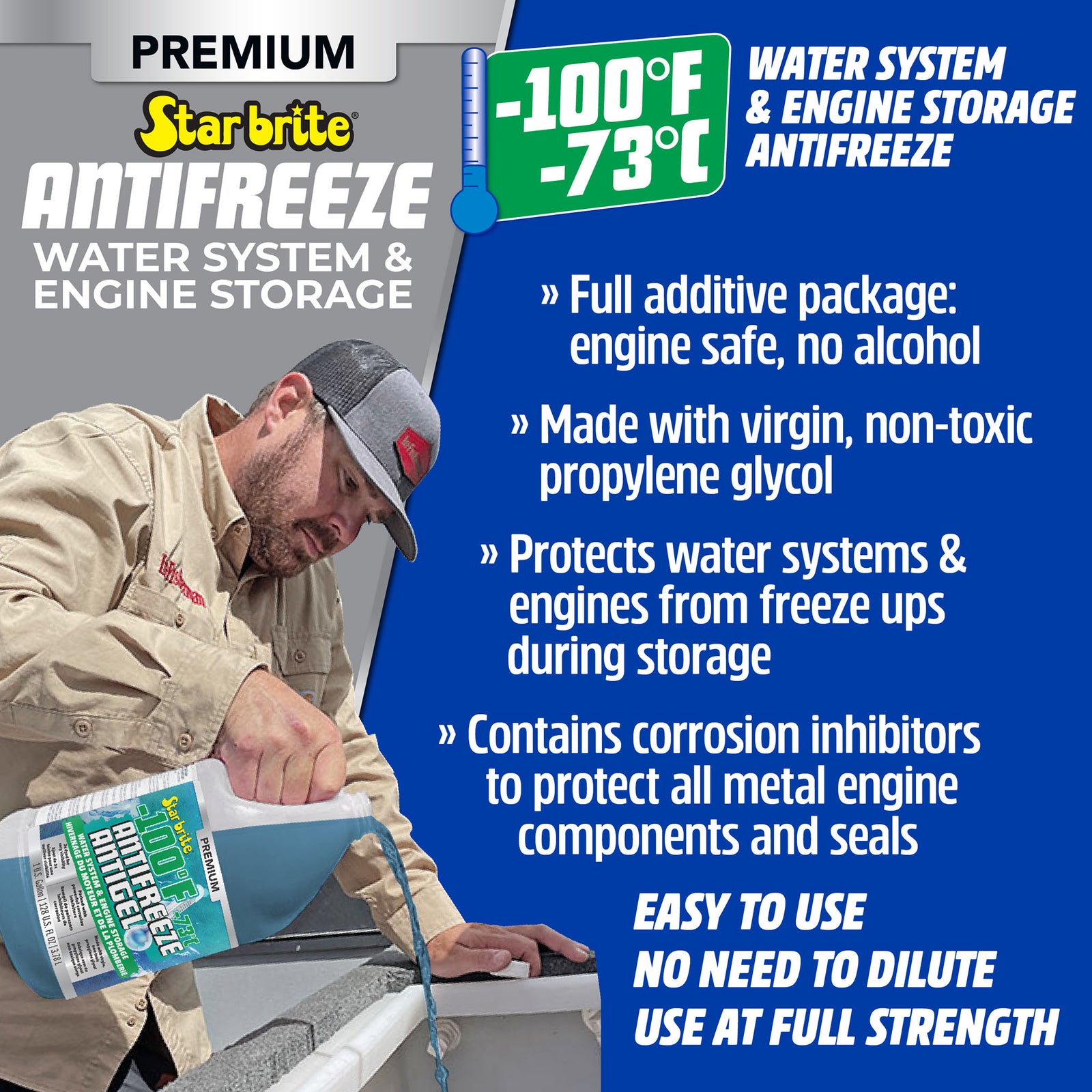 -100°F Antifreeze for RV, Boat & Water System, Propylene Glycol