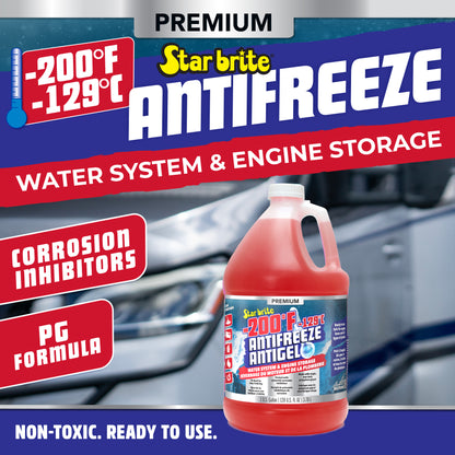-200°F Antifreeze for RV, Boat & Water System, Non-Toxic PG