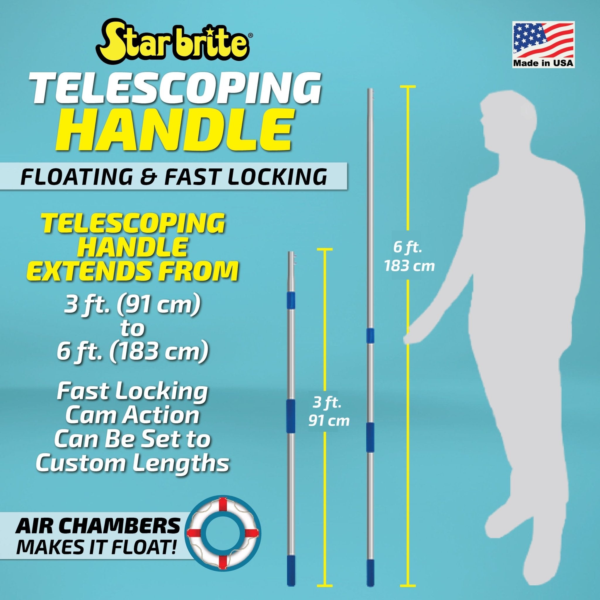 Extend-A-Brush Telescoping Handle 3'-6' – Star brite Distributing, LLC