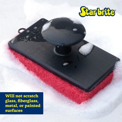 All-Purpose Medium (Red) Scrubber Pad - Ergonomic Handle
