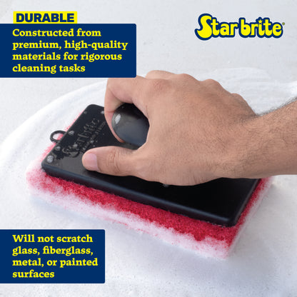 All-Purpose Medium (Red) Scrubber Pad - Ergonomic Handle