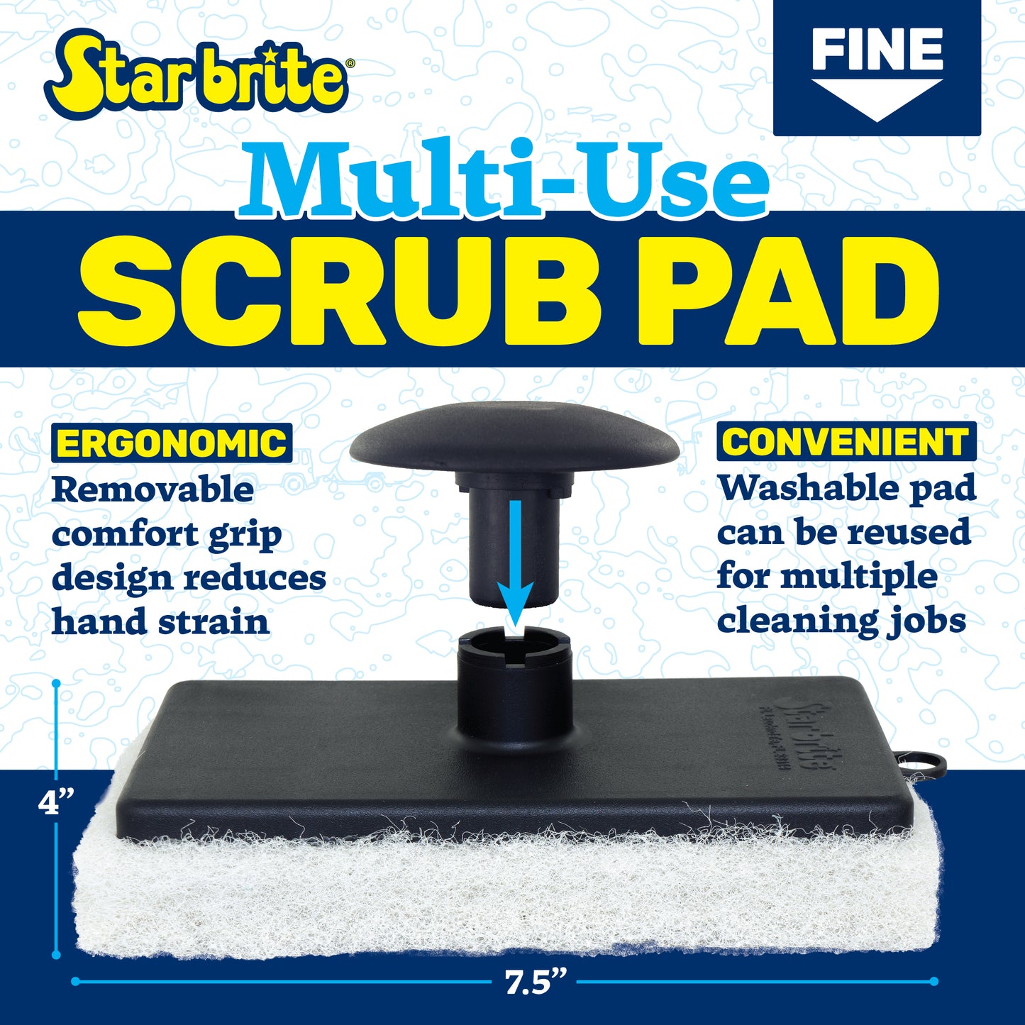 All-Purpose Fine Scrubber Pad - Delicate, Scratch Free Cleaning