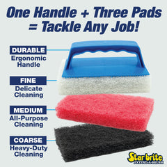 Multi-Texture Scrub Pad Kit with Interchangeable Handle - Star brite Distributing, LLC