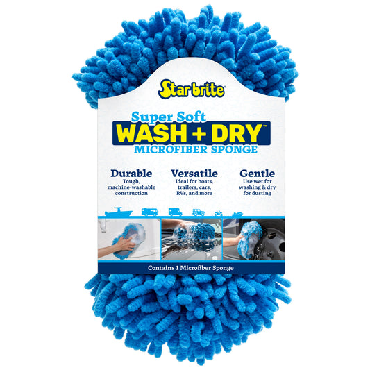 Microfiber Sponge – Reggae Blue, Dual-Sided Scrubbing & Dusting