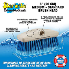 Telescoping 2'-4' Handle & 8" Medium Duty Bristles Brush Kit