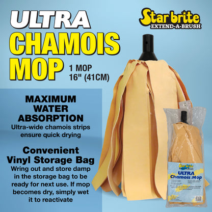 Ultra Chamois Mop & Bag - Attaches to All Extend-A-Brush Handles