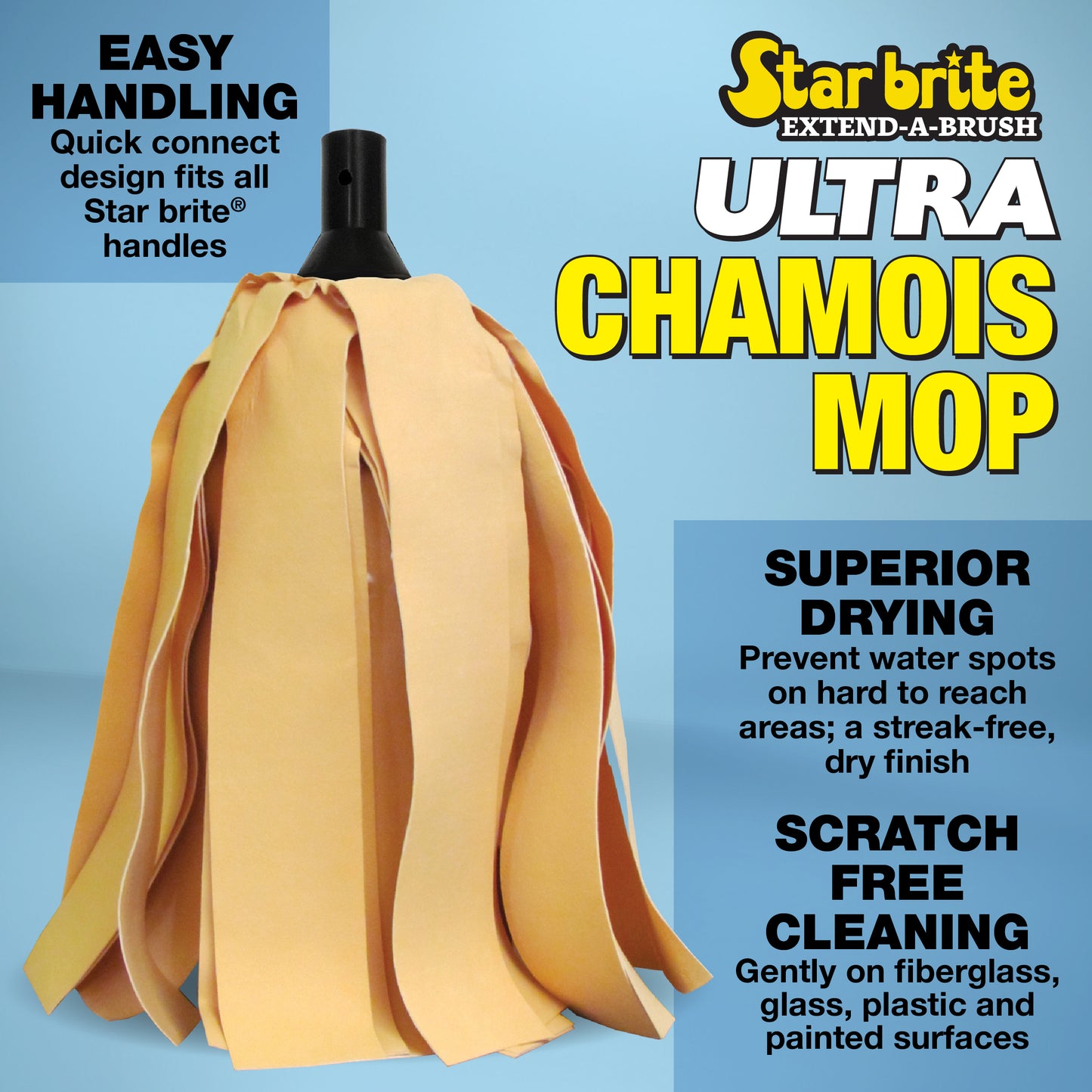 Ultra Chamois Mop & Bag - Attaches to All Extend-A-Brush Handles