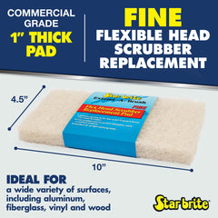 Large Scrub White Pad - Fine Texture